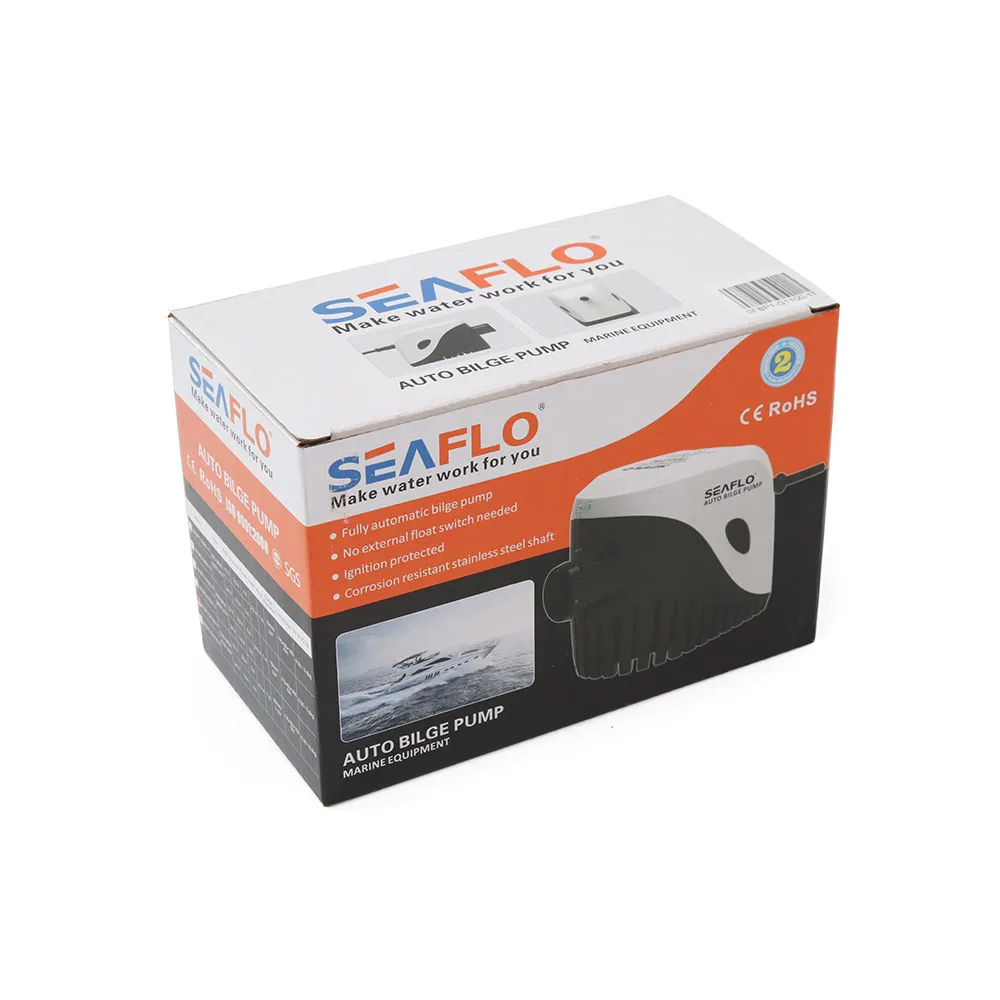 Помпа водооткачивающая автоматическая SeaFlo трюмная, 12V 600 галлон/час, патрубок 19 мм