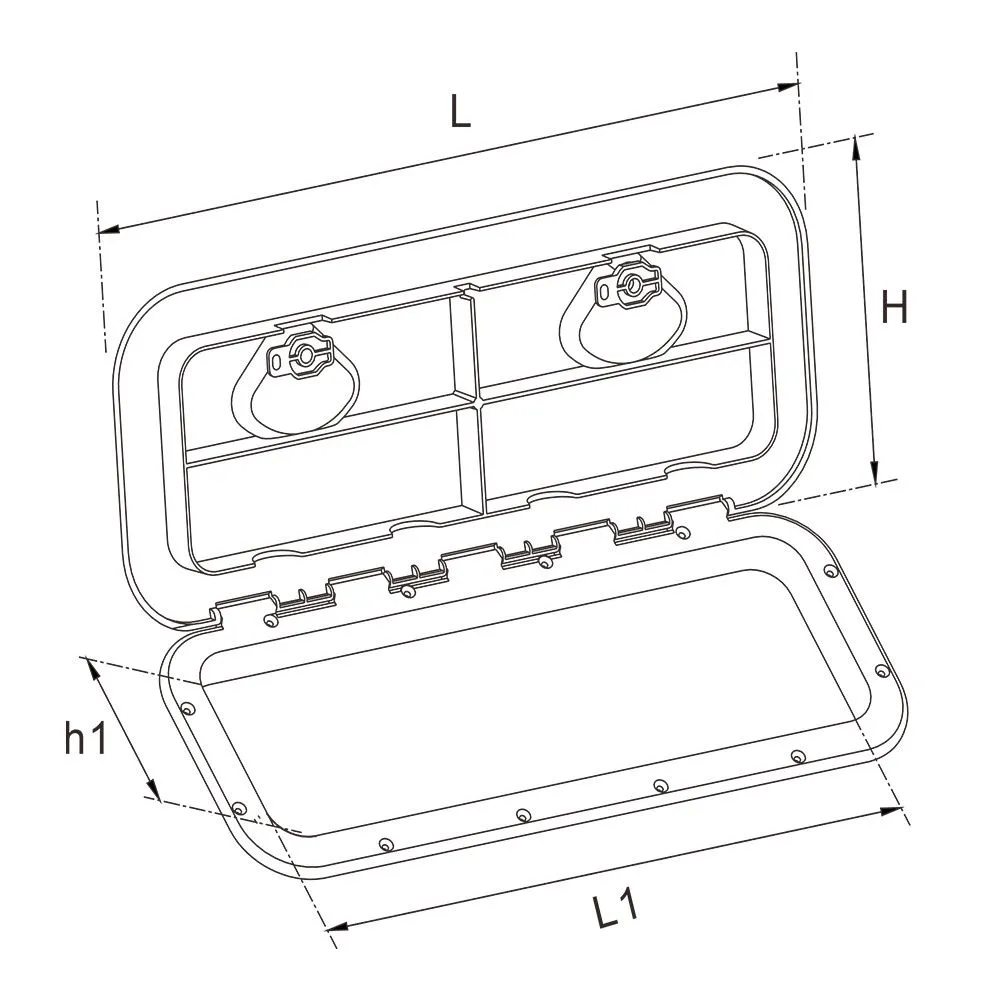 Люк SeaFlo смотровой 383Х436 (460Х510) мм
