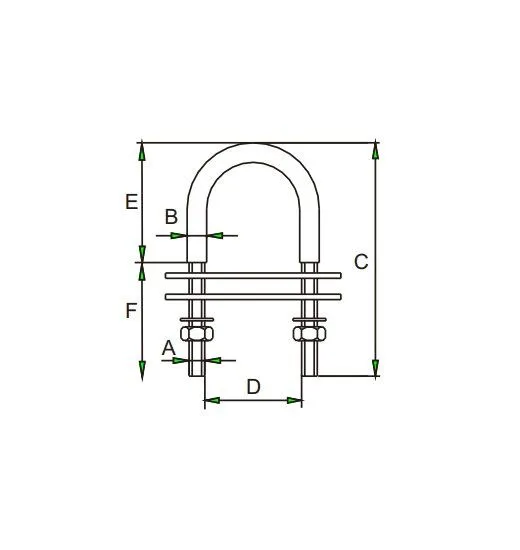Рым-болт с двойной планкой 10х90м