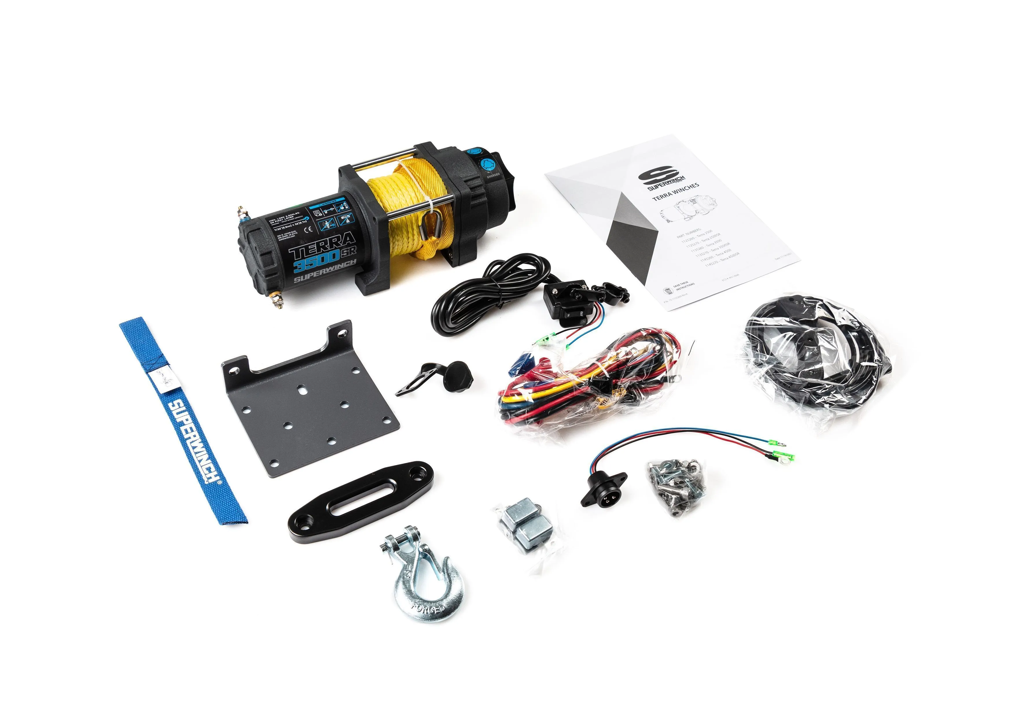 Superwinch TERRA 35 лебедка электрическая синт. трос
