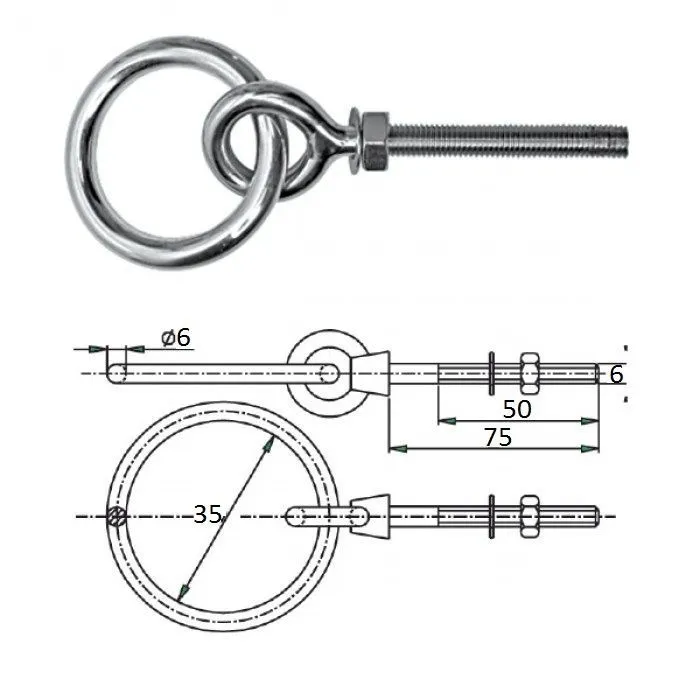Рым-болт  6х50мм