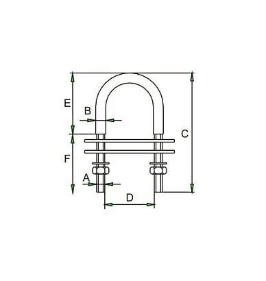 Рым-болт с двойной планкой 10х90м