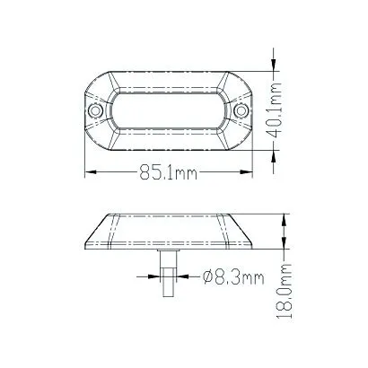 Фонарь подводный Skipper, пластик синий