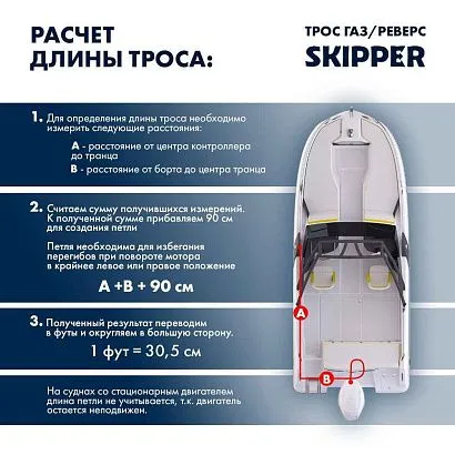 Трос управления газ/реверс Skipper C5 13'