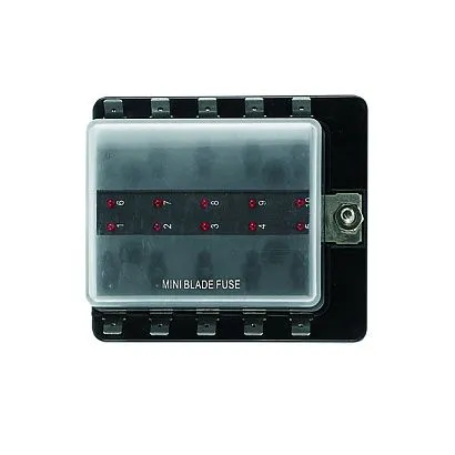 Блок предохранителей стандарт Skipper 10 банд, стандарт-держатели