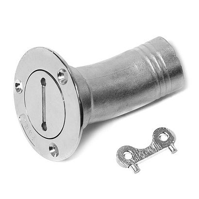 Горловина заливная угловая SUNFINE 39мм (Fuel), нержавеющая сталь