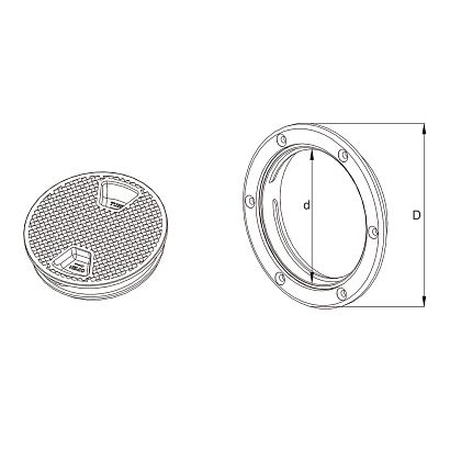 Люк SeaFlo палубный 180 (250) мм
