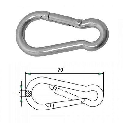 Гак-карабин  7х70мм