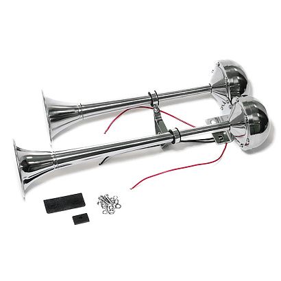 Горн электрический двухтональный SUNFINE 101x410/465 мм, нержавеющая сталь (Замена EASTERNER C11479)