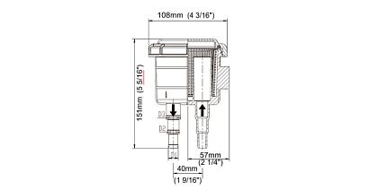 Фильтр для морской воды 13/16/19мм.