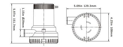 Насос осушительный 2000GPH 01 Series 12В