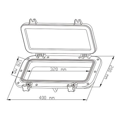 Иллюминатор SeaFlo 320Х128 (400Х200) мм