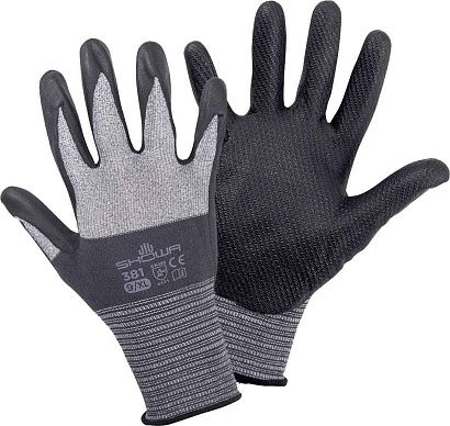 Перчатки защитные SHOWA Excellent Fit 381 Grey/Black, XL