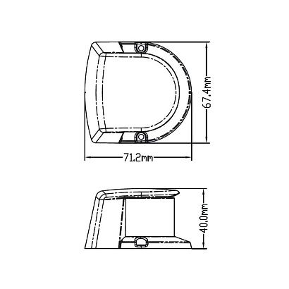 Огонь ходовой (комбинированный) Skipper пластик, светоидиодный