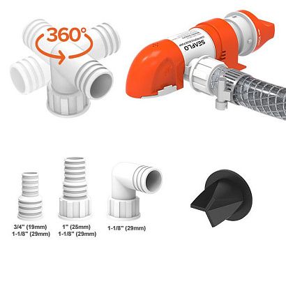 Насос осушительный низкопрофильный автоматический 800GPH 14B Series 12В, (датчик времени)