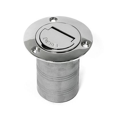 Горловина заливная SUNFINE 50мм прямая (Diesel), нержавеющая сталь