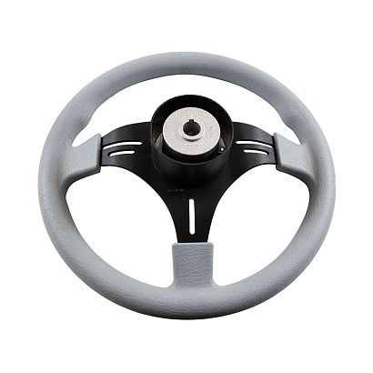 Колесо рулевое MANTA, спицы черные 355 мм, серый