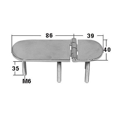 Петля неразъемная 125х40х4 мм М6х3