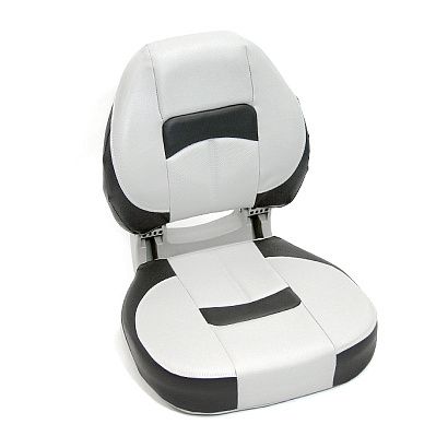 Сиденье мягкое складное Pro Angler Ergonomic Boat Seat, серо-чёрное