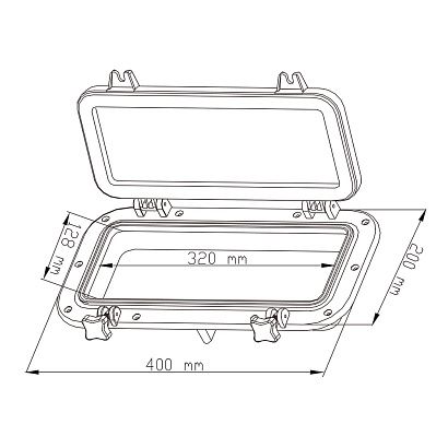 Иллюминатор SeaFlo 320Х128 (400Х200) мм