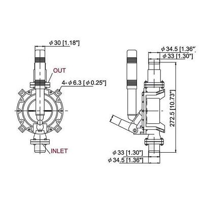 Насос осушительный ручной 720GPH