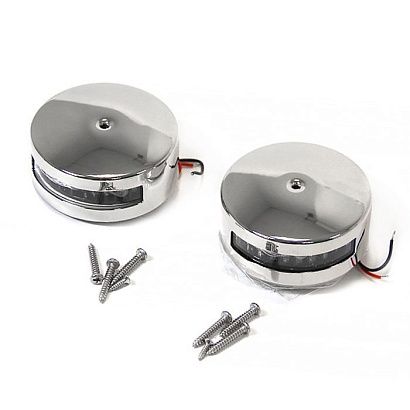 Огни бортовые светодиодные 76х33 мм, нержавеющая сталь