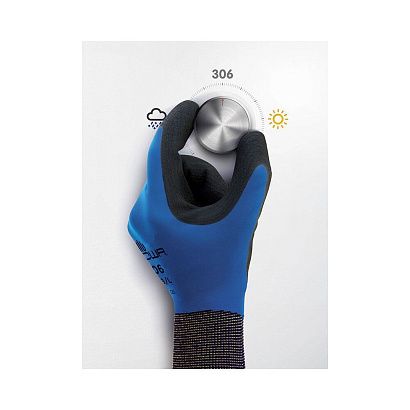 Перчатки защитные SHOWA Hold Durable 306 Blue, L