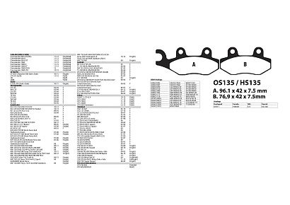 Тормозные колодки RM, BRP, , YAMAHA, KAWASAKI, SUZUKI, STELS