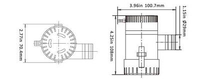 Насос осушительный 1100GPH 01 Series 12В