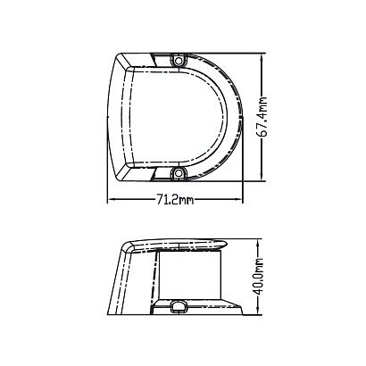 Огонь ходовой (комбинированный) Skipper пластик, светоидиодный
