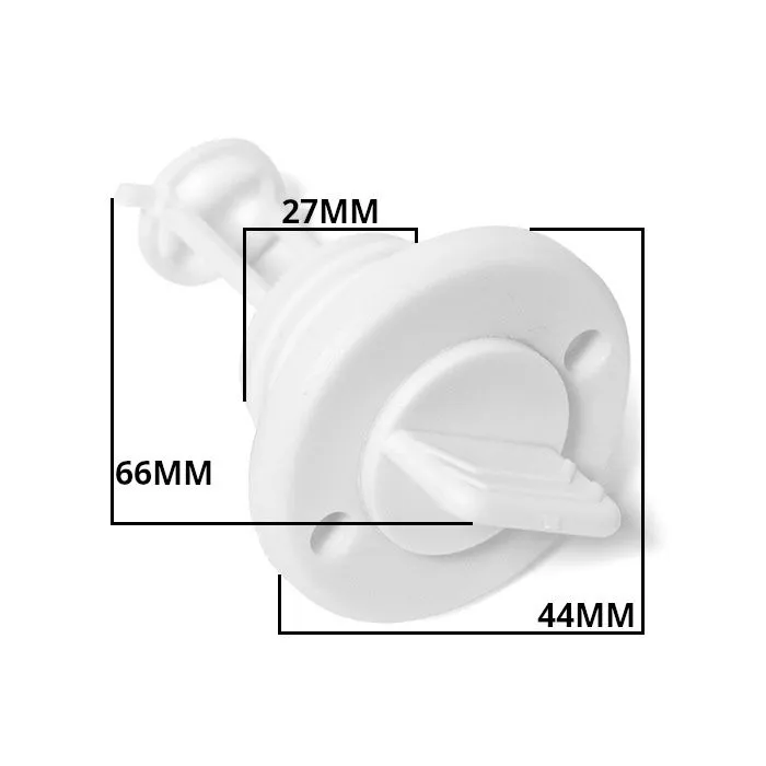 Заглушка дренажная круглая SUNFINE 43x66 мм, пластик белый