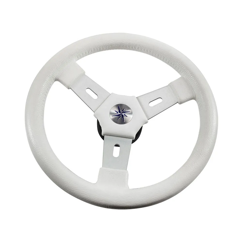 Колесо рулевое ELBA, спицы серебрянные 320 мм, белый