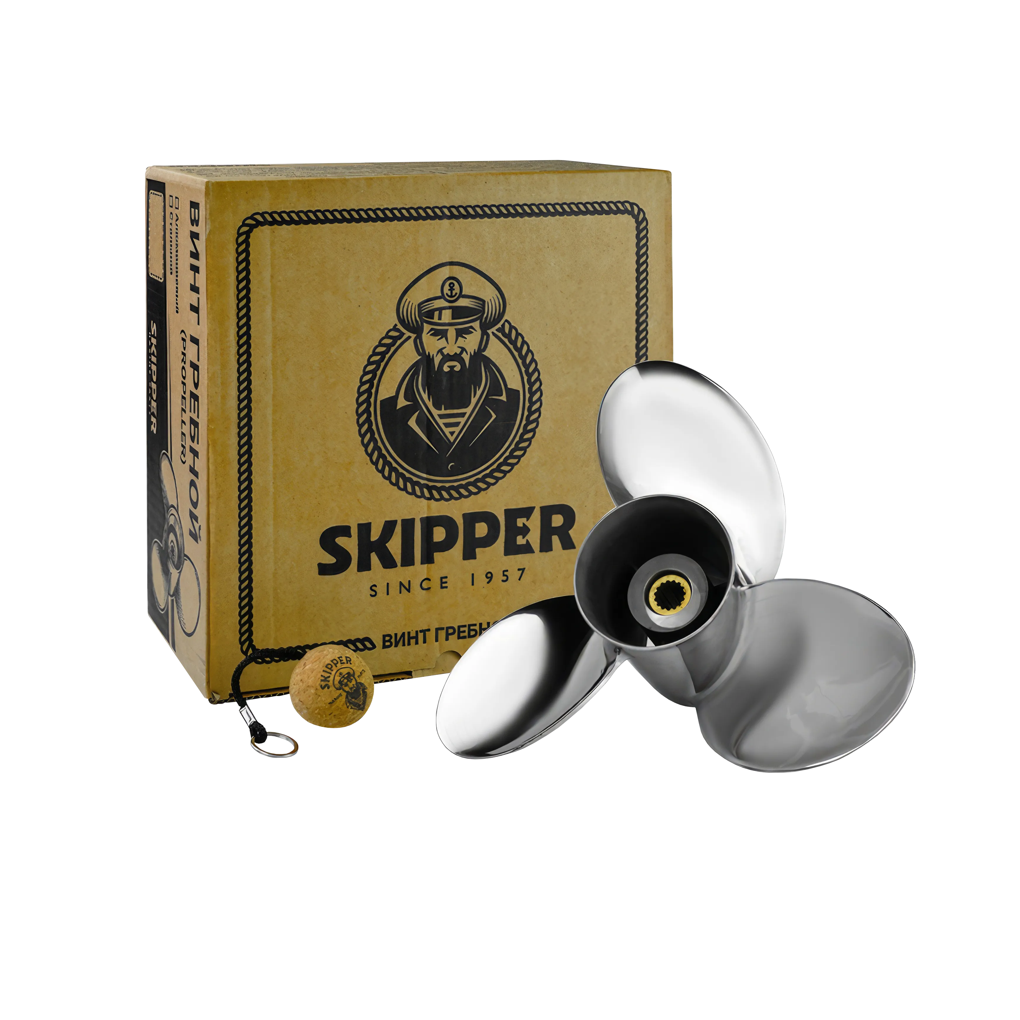 Винт гребной  Skipper для Honda 135-250HP, диаметр 15 3/4" нержавеющий, лопастей - 3, шаг 15", левый
