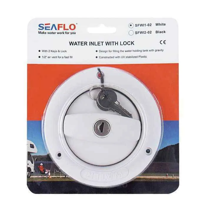 Горловина заливная SEAFLO с замком, тип 02, белая