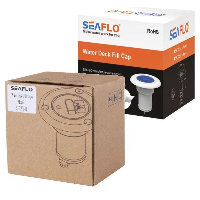 Горловина заливная для бака под воду SEAFLO (Water) 38мм, белая