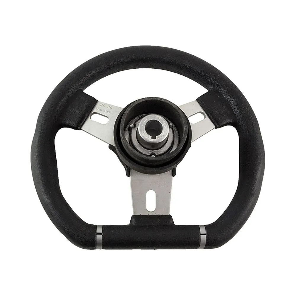 Колесо рулевое ELBA SPORT, спицы серебрянные 280 мм, чёрный