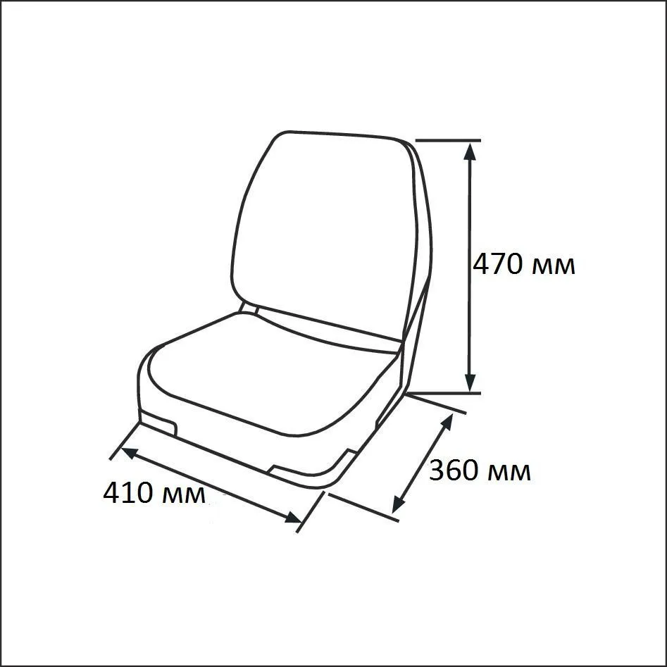 Сиденье мягкое складное Economy Low Back Seat, синее