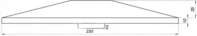 Основание стойки сиденья палубное врезное 230 мм