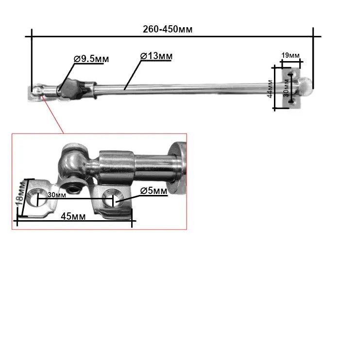Стойка опорная SUNFINE для люков 260-450 мм