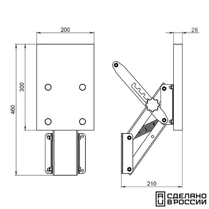 Транец выносной для ПЛМ мощностью от 9.9 до 20 л.с. (50 кг) ФБС