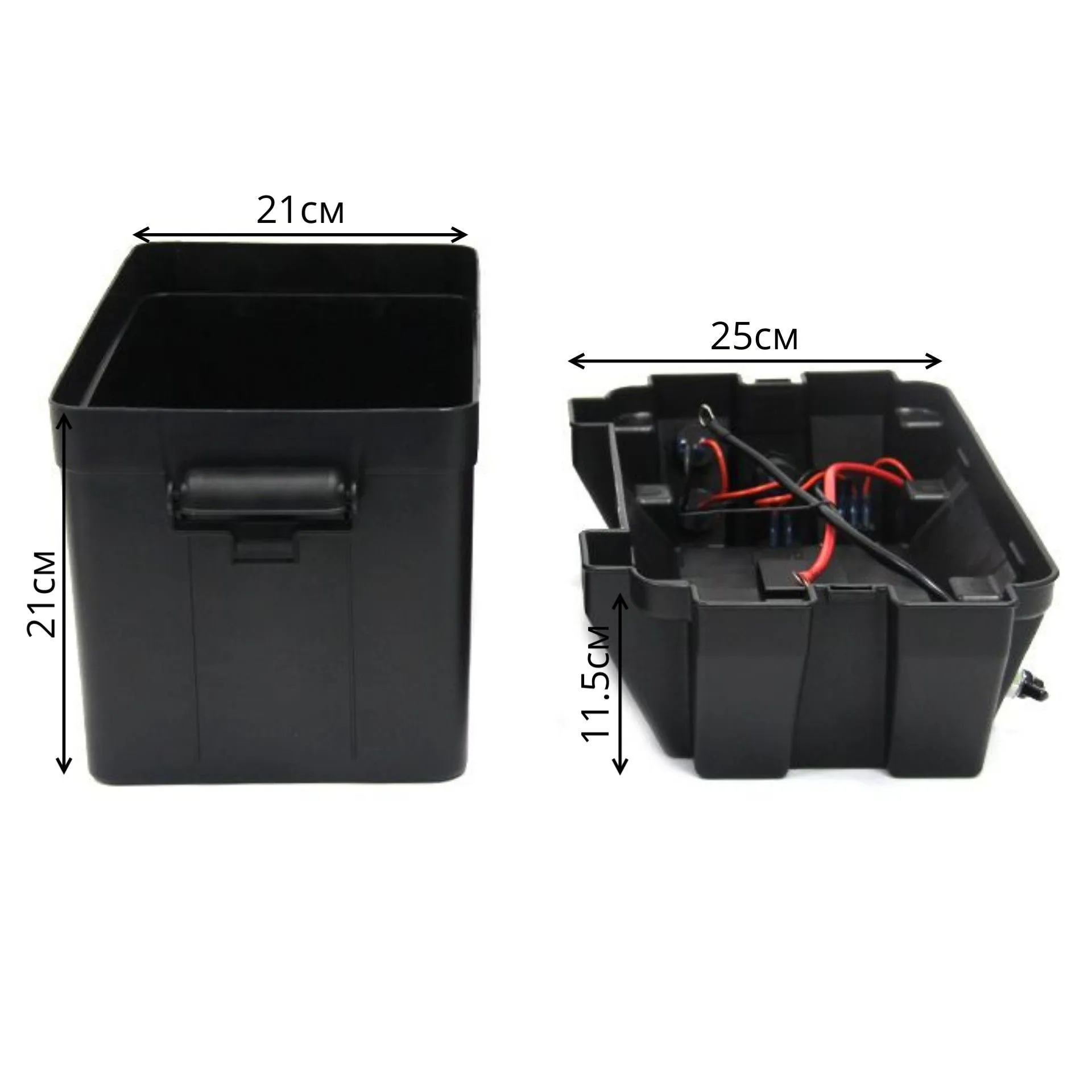 Короб для АБ с панелью индикации и USB зарядкой на два порта 424х306х251