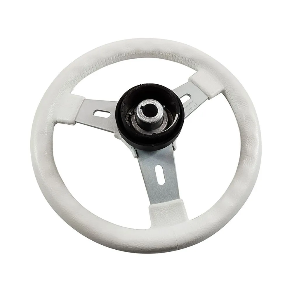 Колесо рулевое ELBA, спицы серебрянные 320 мм, белый