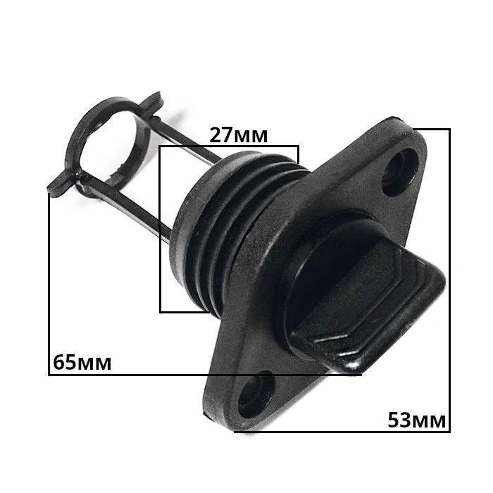Заглушка дренажная SUNFINE 53x34x66 мм, пластик черный