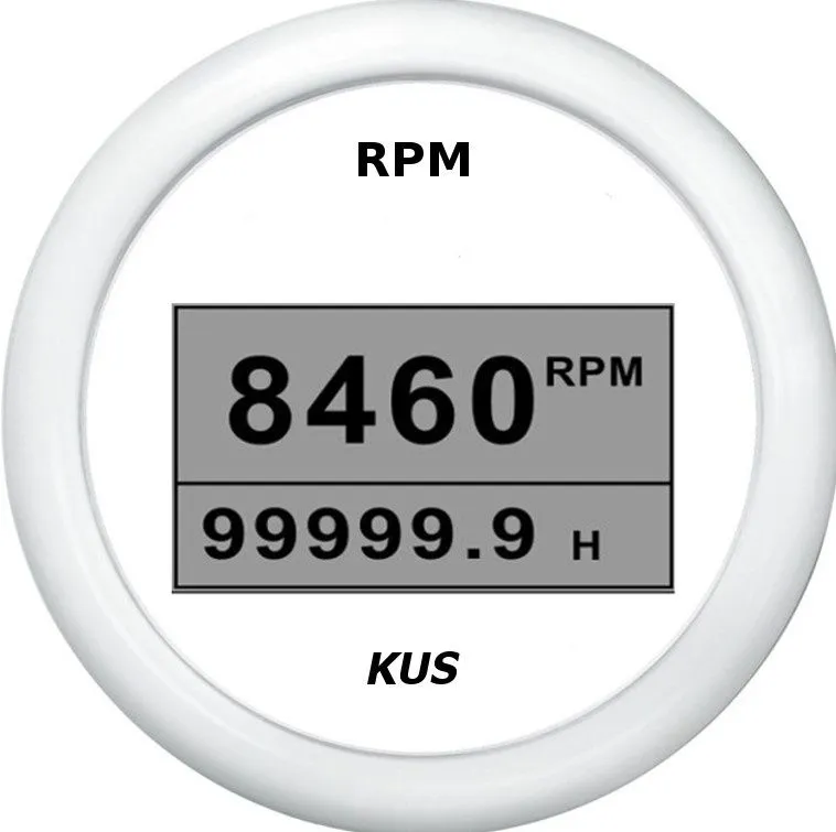 Тахометр цифровой 8000 об/мин со счетчиком моточасов (WW), SR:1-10