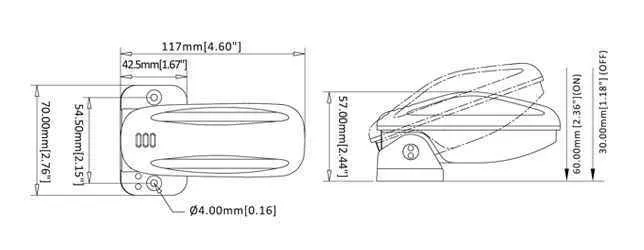 Переключатель поплавковый бело-оранжевый (18A)