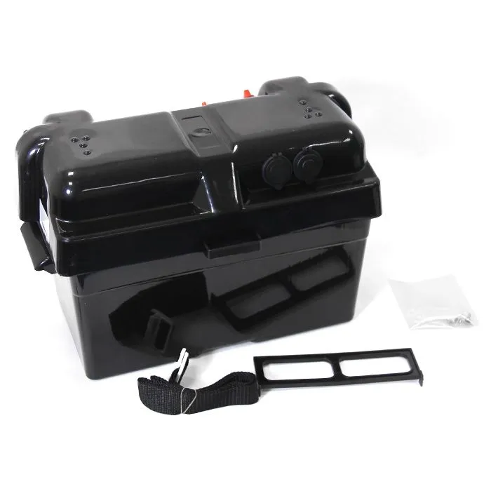 Короб для АБ с панелью индикации и USB зарядкой на два порта 460x255x300