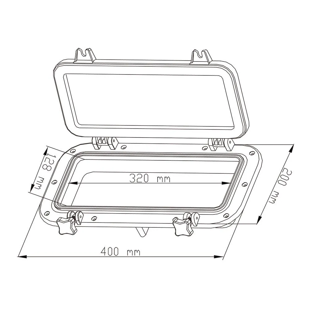 Иллюминатор SeaFlo 320Х128 (400Х200) мм