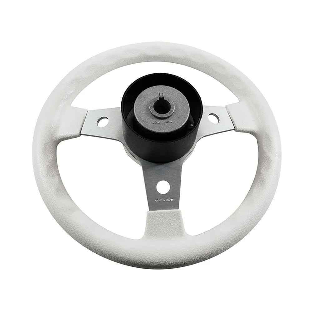 Колесо рулевое DELFINO, спицы серебрянные 310 мм, белый