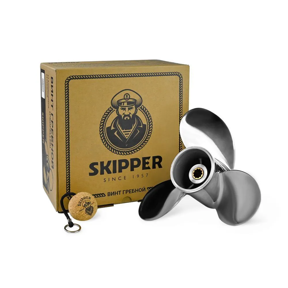 Винт гребной  Skipper для Honda 25-30HP, диаметр 10" нержавеющий, лопастей - 3, шаг 15", Honda