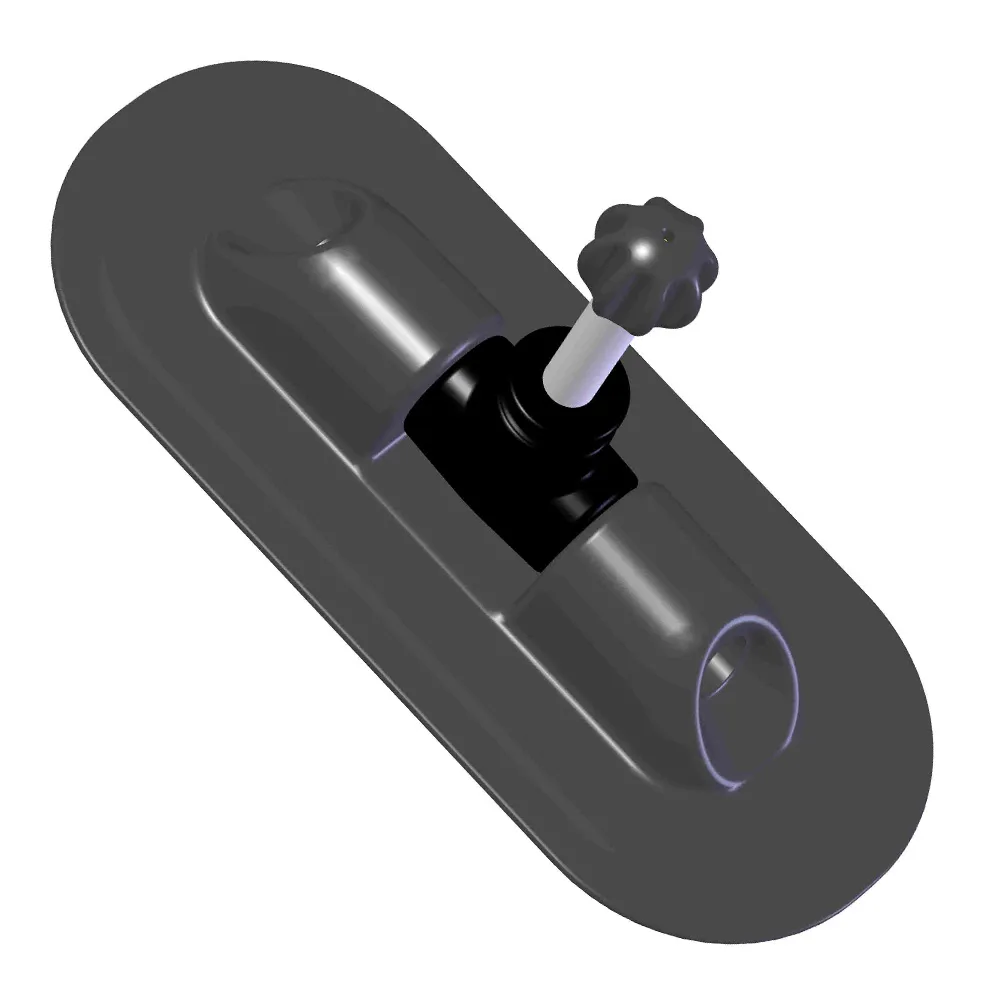 Комплект уключин в сборе Boat-plastic, черный оцинкованная сталь, основание 200x87 мм, (2шт)